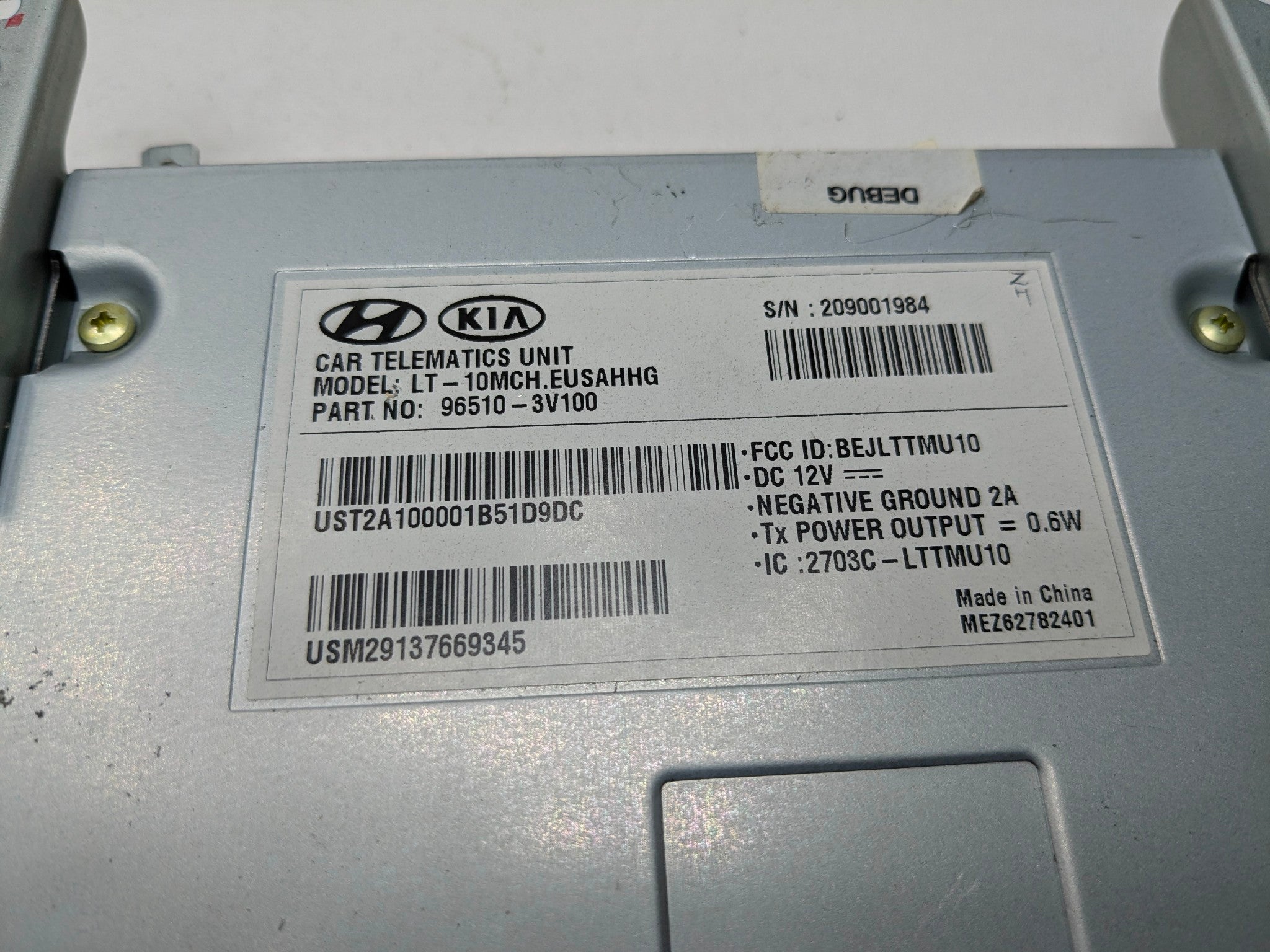 2012 - 2014 HYUNDAI AZERA OEM TELEMATICS COMMUNICATION CONTROL MODULE UNIT