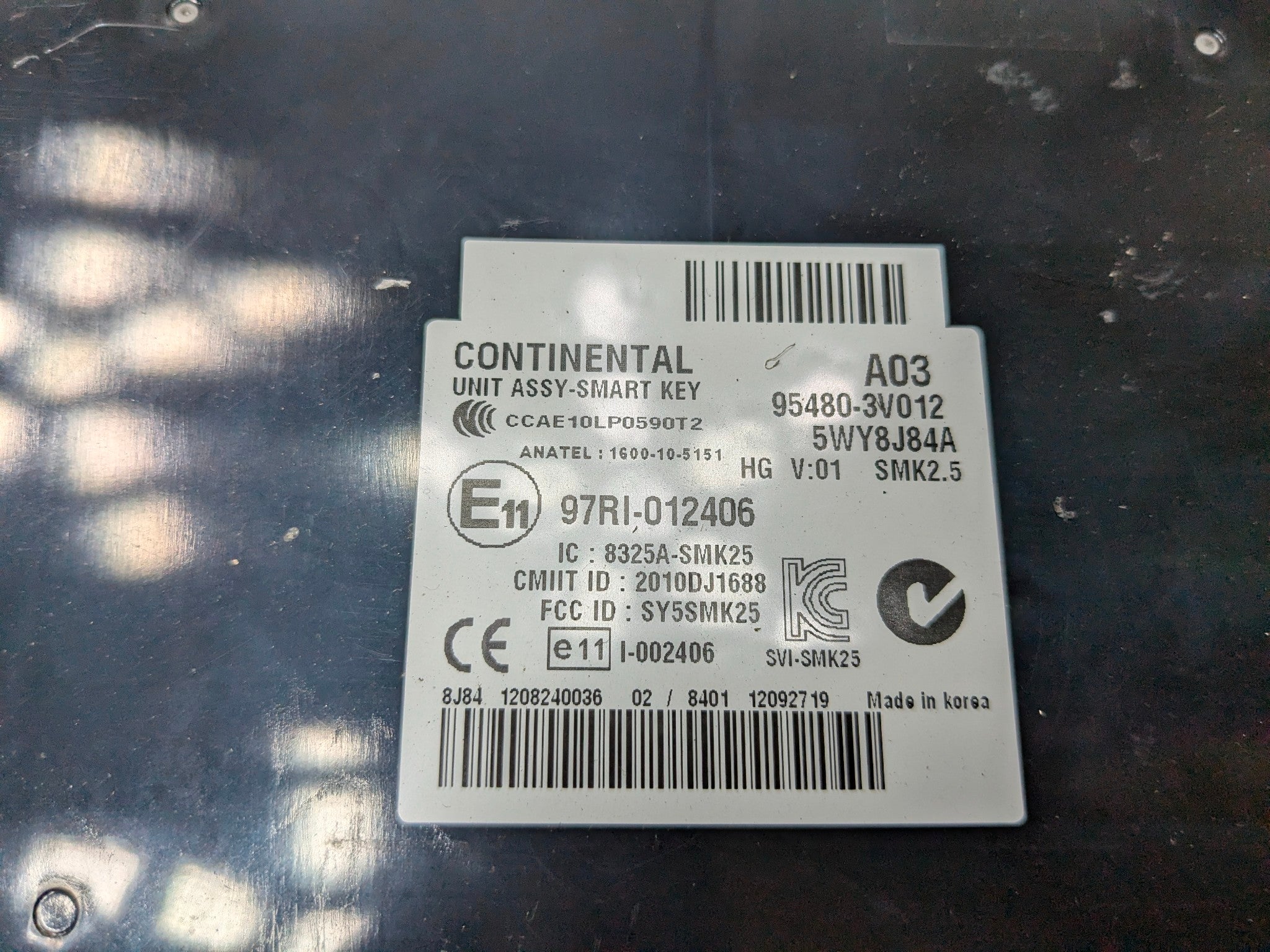 2012 - 2014 HYUNDAI AZERA OEM IGNITION SMART KEY MODULE THEFT KEYLESS LOCKING