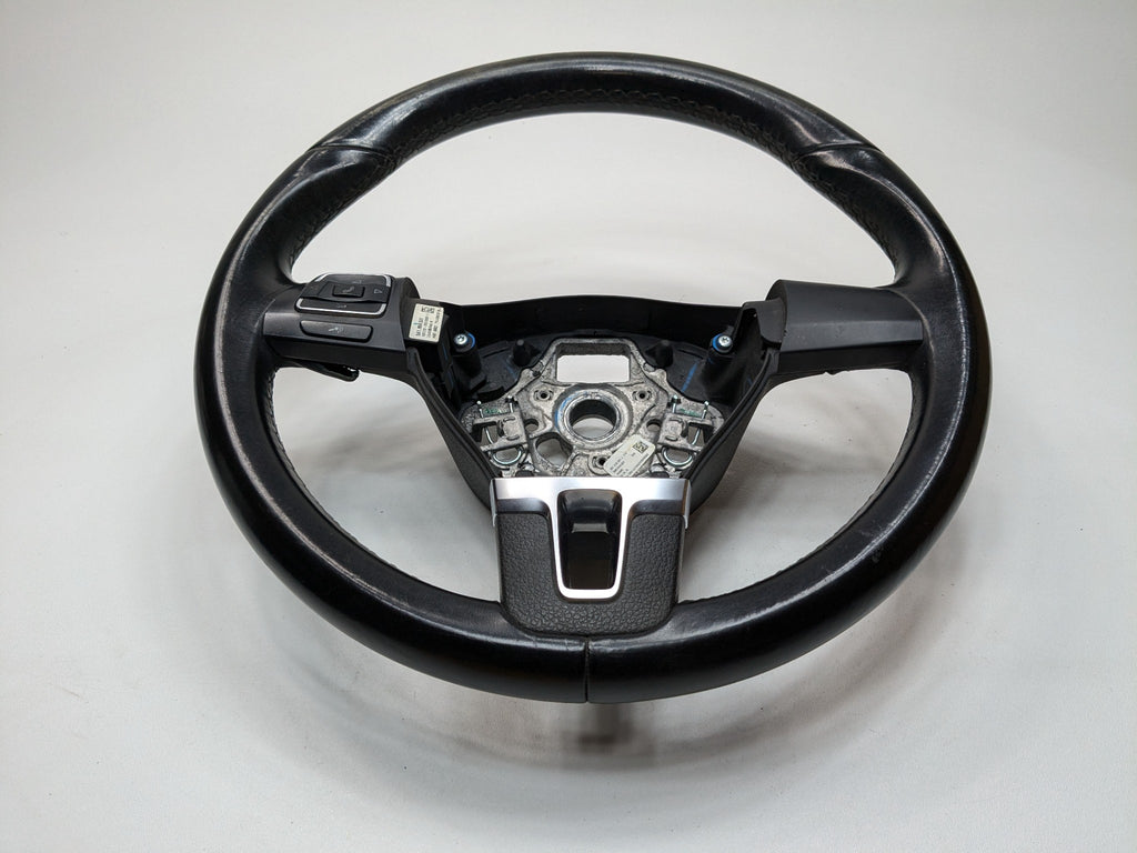 10 - 15 VOLKSWAGEN PASSAT OEM STEERING WHEEL WITH CRUISE SWITCH ASSEMBLY BLACK
