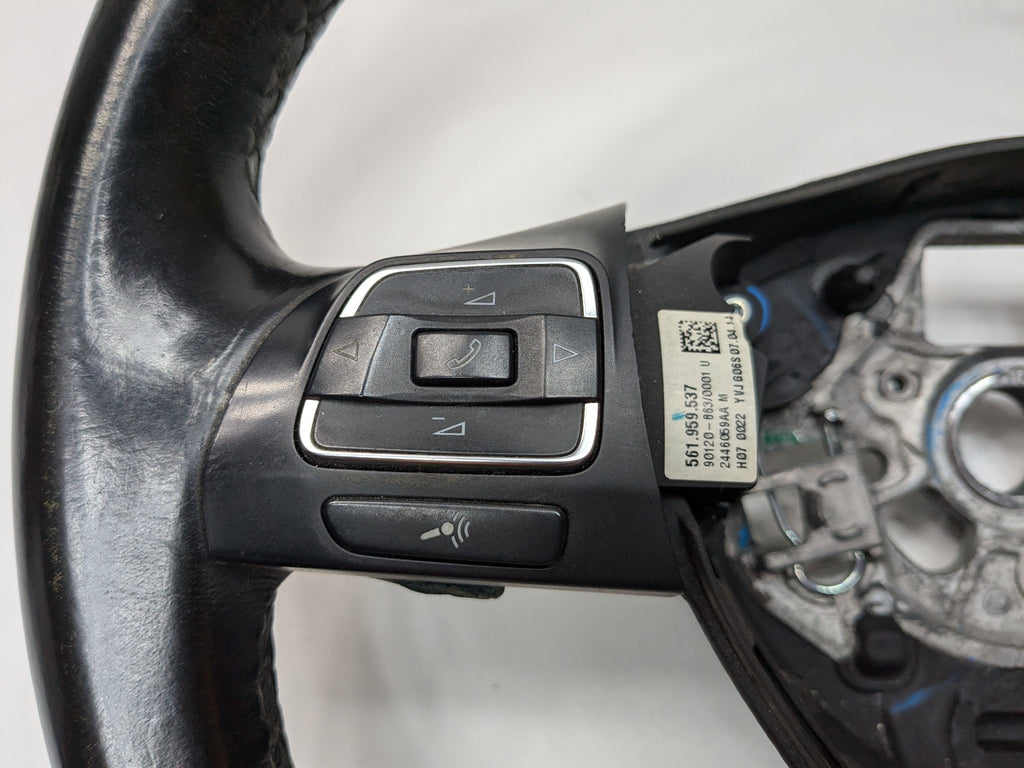 10 - 15 VOLKSWAGEN PASSAT OEM STEERING WHEEL WITH CRUISE SWITCH ASSEMBLY BLACK