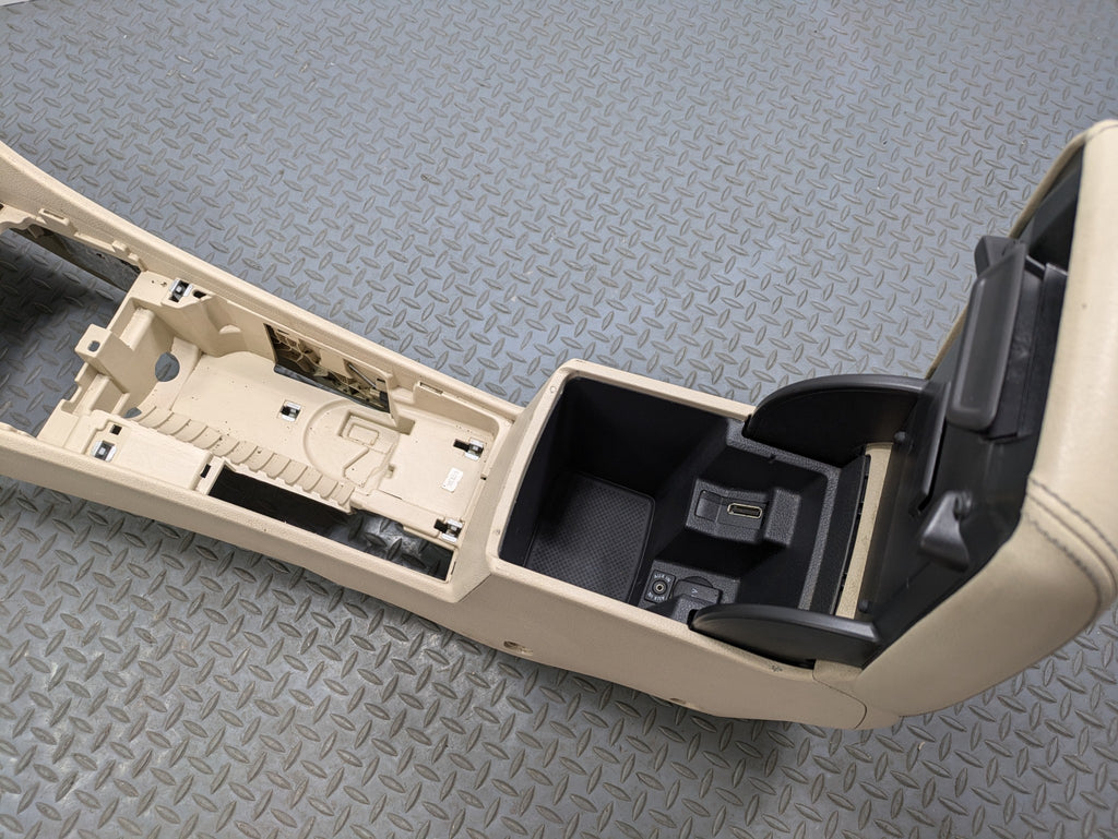 10 - 15 VOLKSWAGEN PASSAT OEM CENTER CONSOLE FRAME BRACKET WITH ARMREST BEIGE