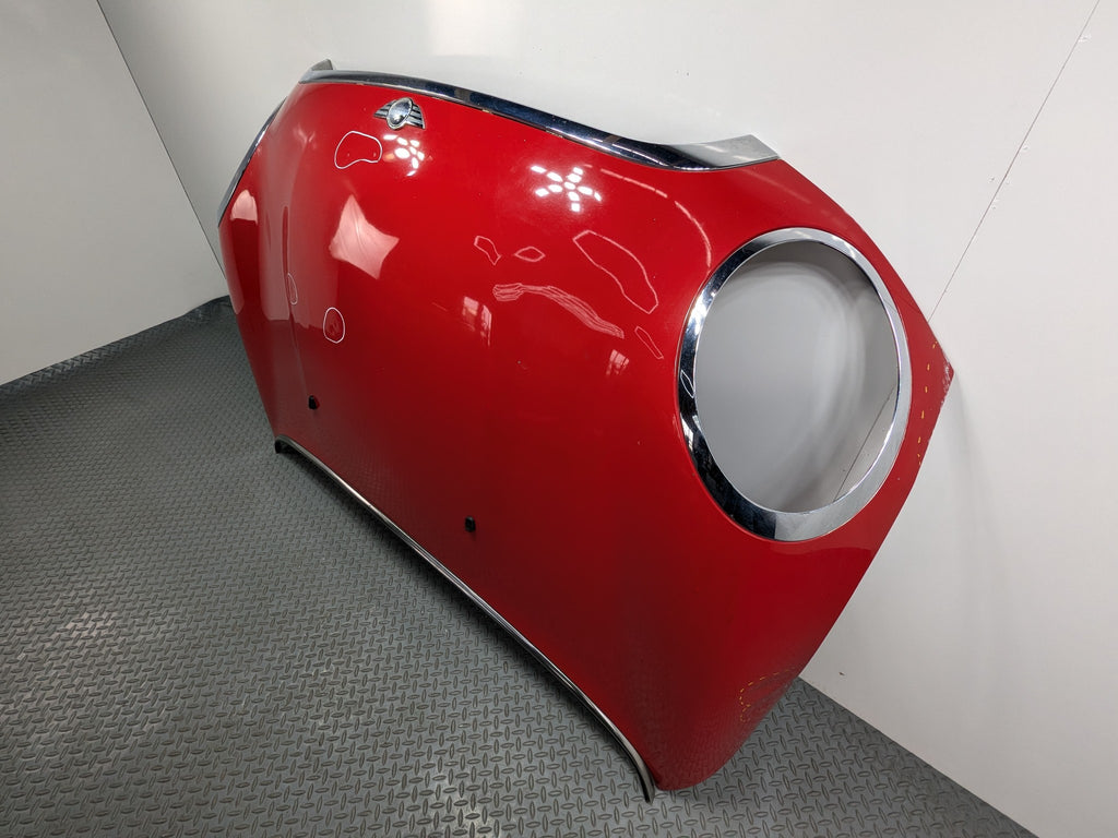 2008 - 2014 MINI COOPER OEM FRONT HOOD BONNET SHELL PANEL ASSEMBLY PURE RED