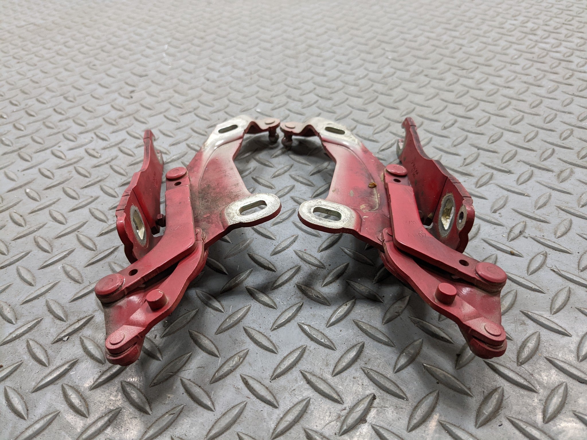 2008 - 2014 MINI COOPER OEM HOOD HINGE SUPPORT FRONT LEFT AND RIGHT SET OF 2