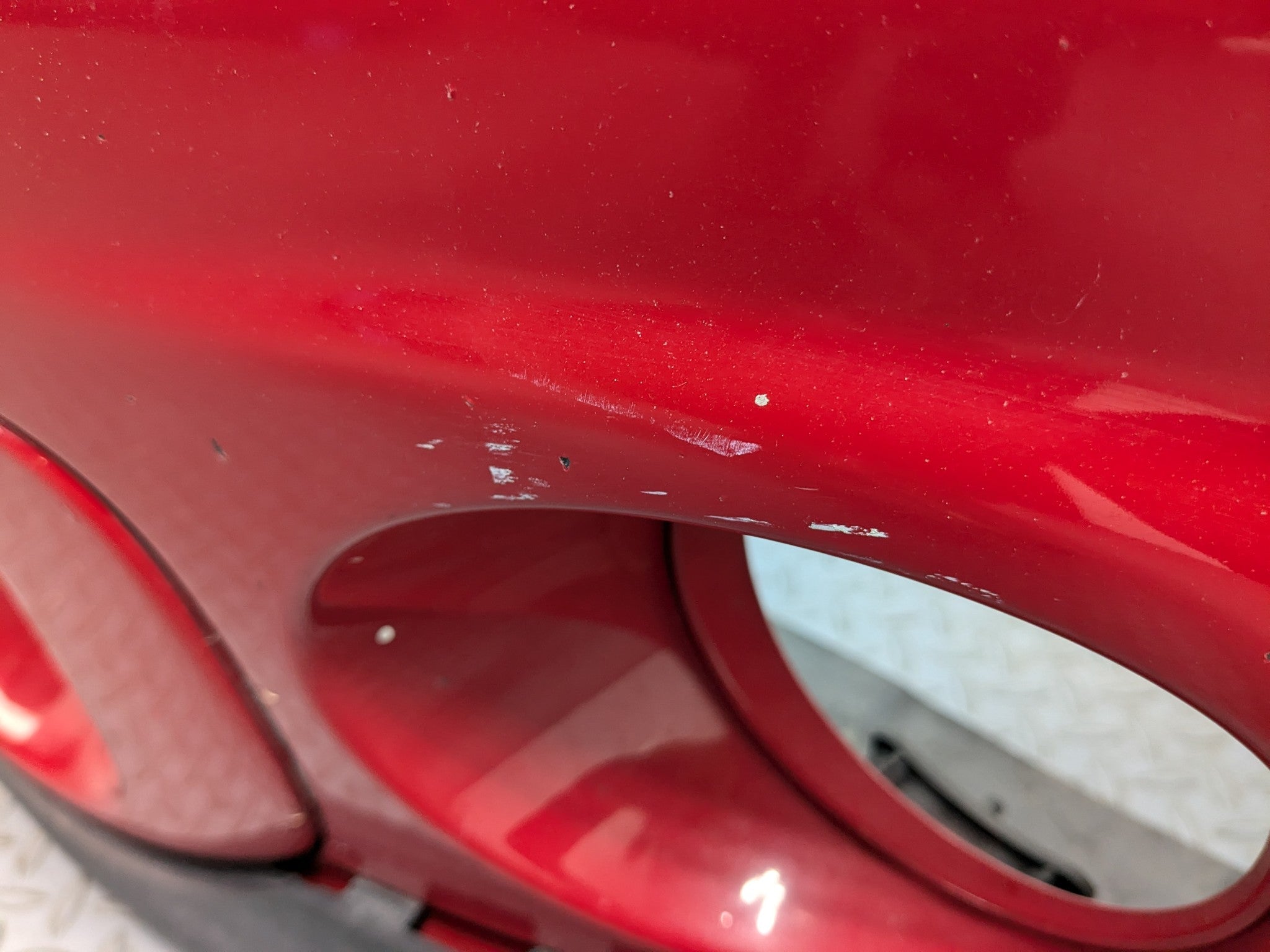 2008 - 2014 MINI COOPER OEM FRONT BUMPER LOWER COVER PANEL ASSEMBLY PURE RED