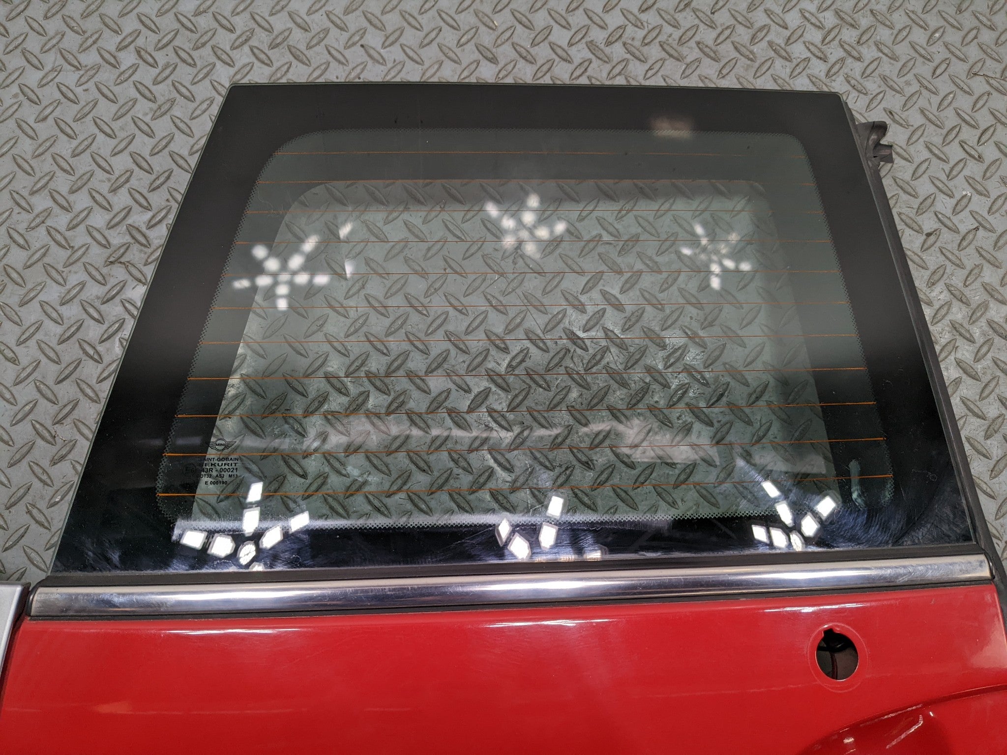 2008 - 2014 MINI COOPER OEM REAR TRUNK BACK SPLIT DOOR SHELL LEFT SIDE PURE RED