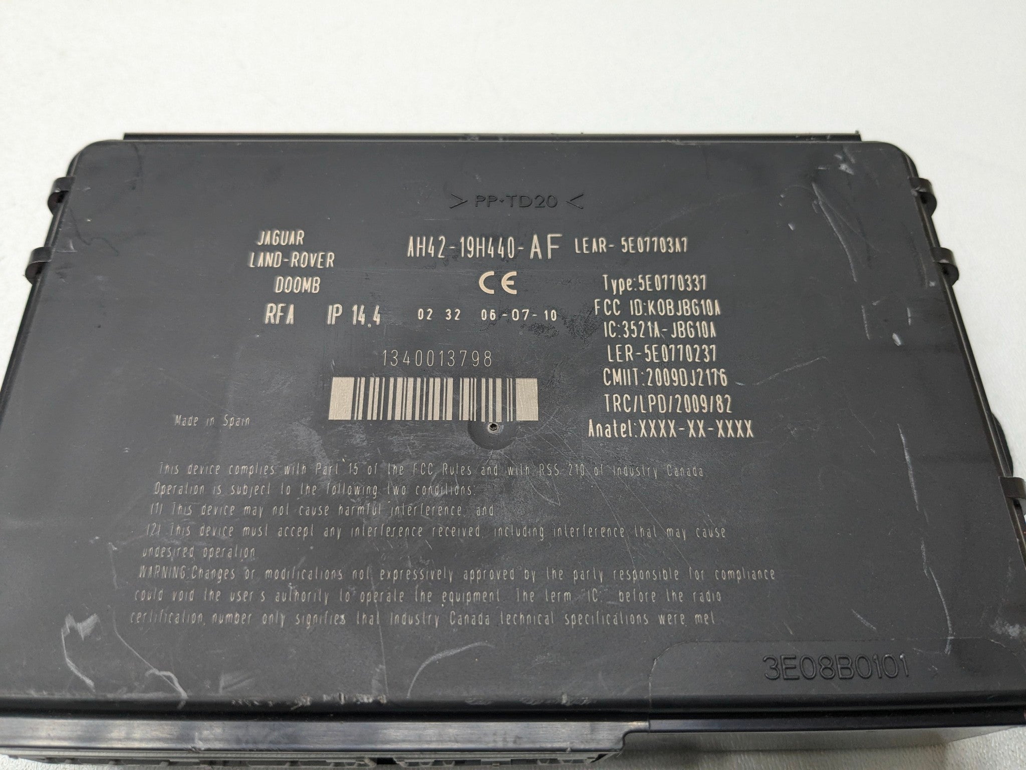 2010 - 2012 LAND ROVER RANGE ROVER OEM IMMOBILIZER MODULE KIT WITH KEY