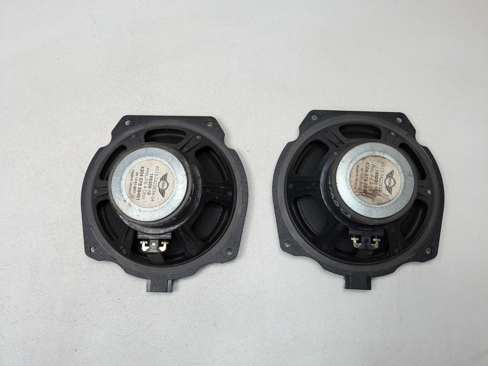 2007 - 2010 MINI COOPER OEM SPEAKER INTERIOR AUDIO SOUND SYSTEM SET OF 6