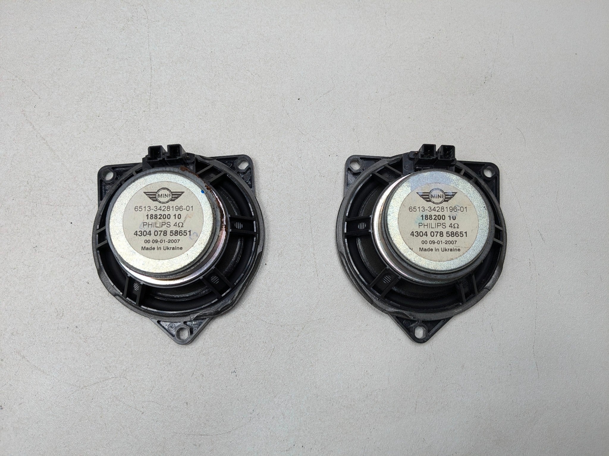 2007 - 2010 MINI COOPER OEM SPEAKER INTERIOR AUDIO SOUND SYSTEM SET OF 6