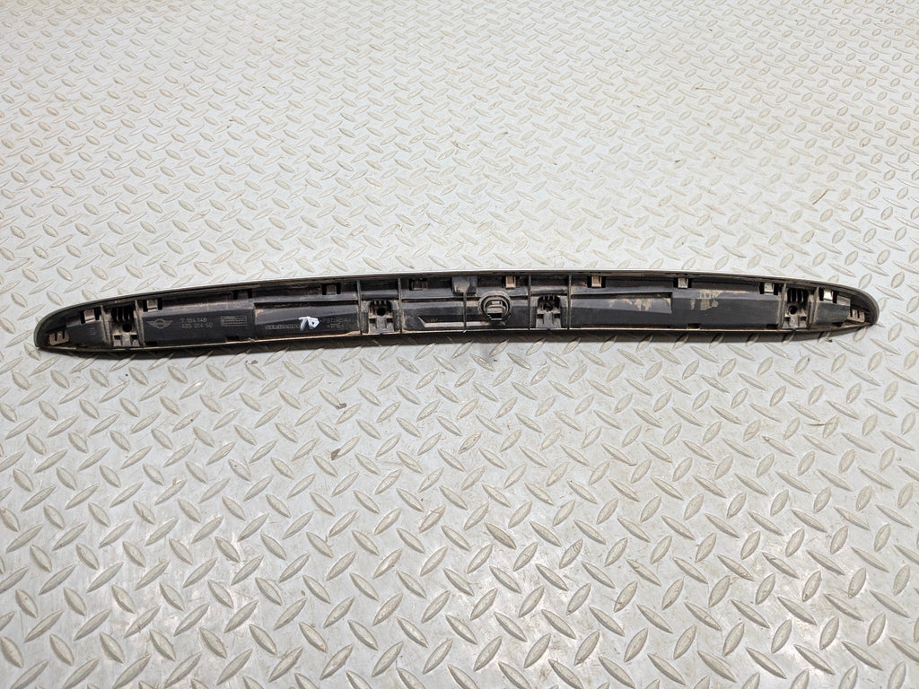 2007 - 2010 MINI COOPER OEM REAR TRUNK LID HANDLE TRIM MOLDING WITH LIGHT CHROME