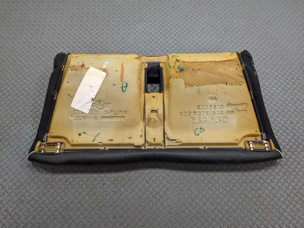 2007 - 2010 MINI COOPER OEM LOWER SEAT CUSHION REAR BACK SIDE LEATHER BLACK