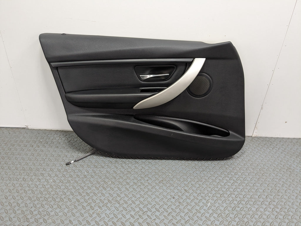 2015 - 2018 BMW 320I OEM FRONT LEFT DRIVER SIDE DOOR TRIM PANEL LEATHER BLACK