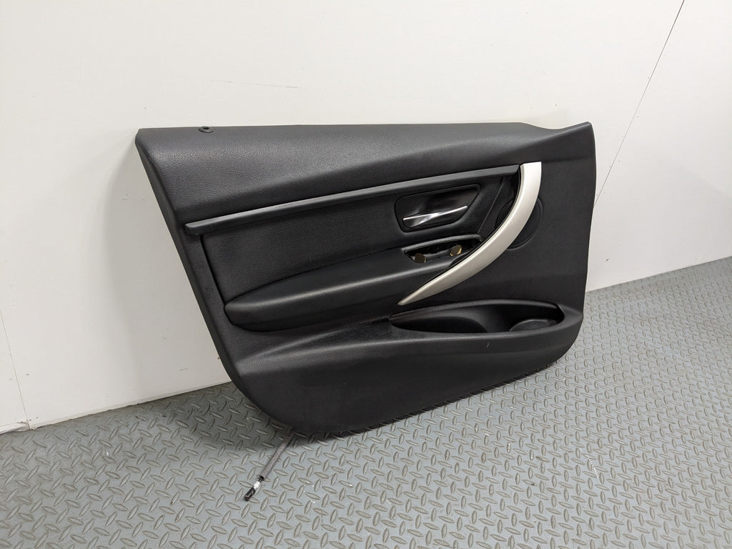2015 - 2018 BMW 320I OEM FRONT LEFT DRIVER SIDE DOOR TRIM PANEL LEATHER BLACK