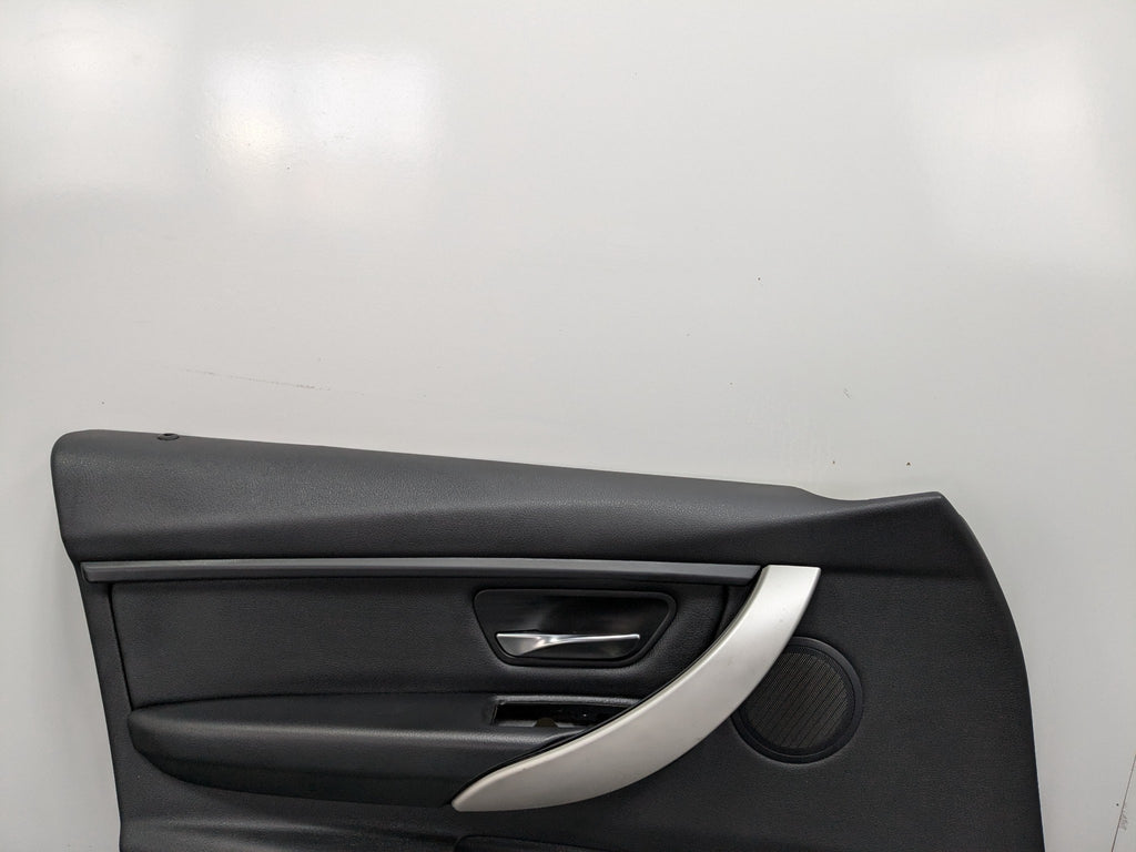 2015 - 2018 BMW 320I OEM FRONT LEFT DRIVER SIDE DOOR TRIM PANEL LEATHER BLACK