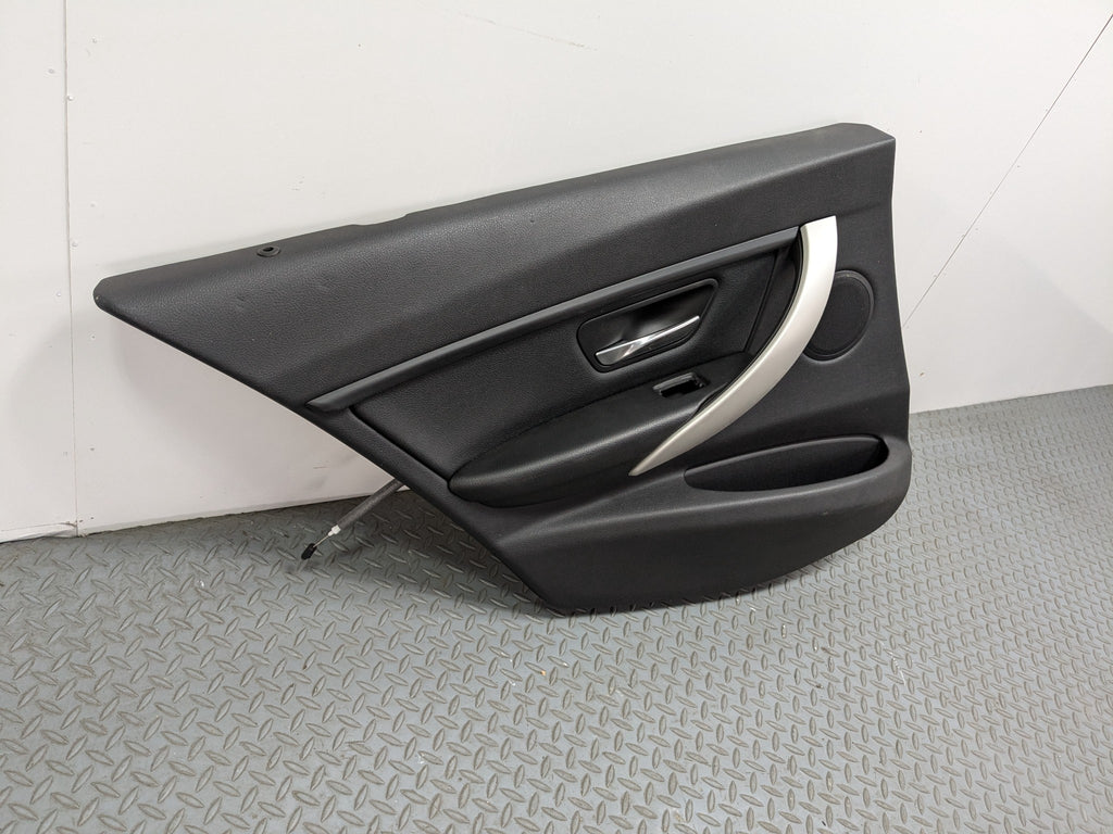 2015 - 2018 BMW 320I OEM REAR LEFT DRIVER SIDE DOOR TRIM PANEL LEATHER BLACK