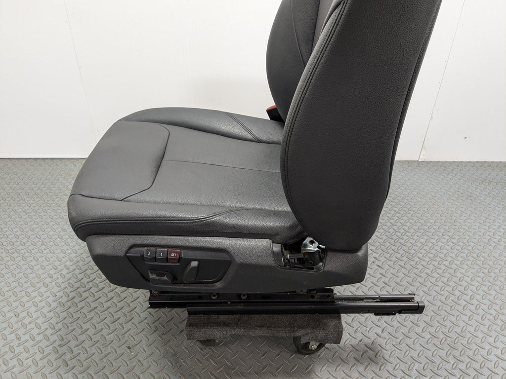 2015 - 2018 BMW 320I OEM FRONT LEFT DRIVER SIDE SEAT ASSEMBLY LEATHER BLACK