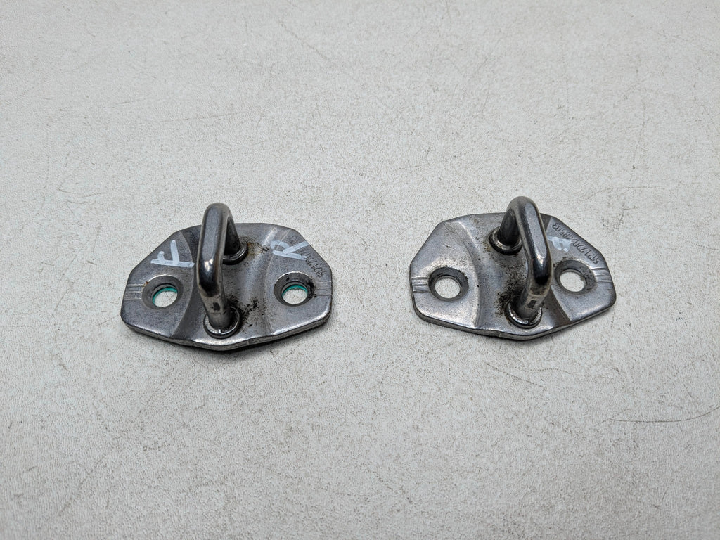 11 - 13 MINI COOPER OEM DOOR LOCK STRIKER PLATE SET OF TWO LEFT AND RIGHT SIDE