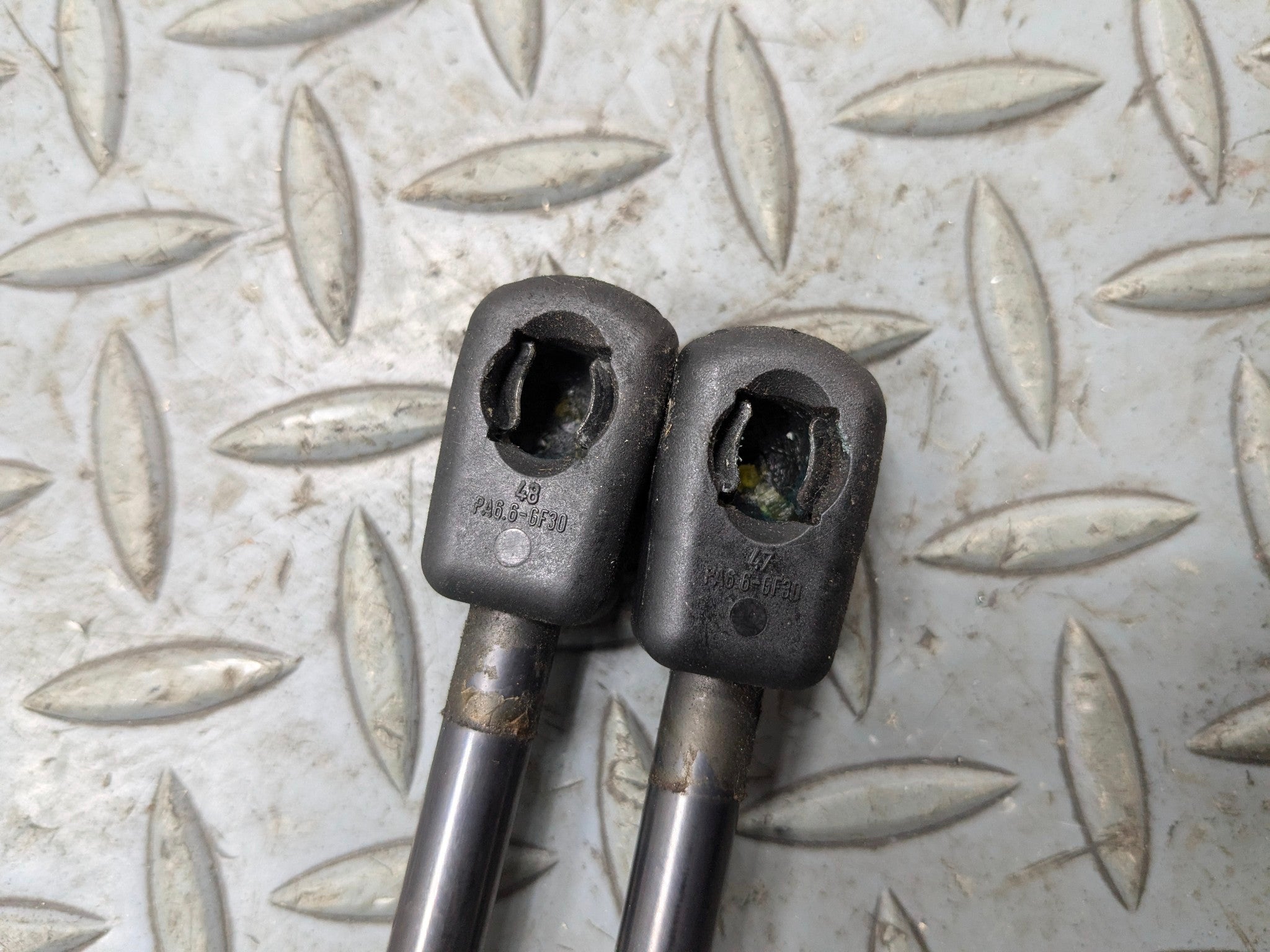 11 - 13 MINI COOPER OEM HOOD SHOCK STRUT SET OF TWO FRONT LEFT AND RIGHT SIDE