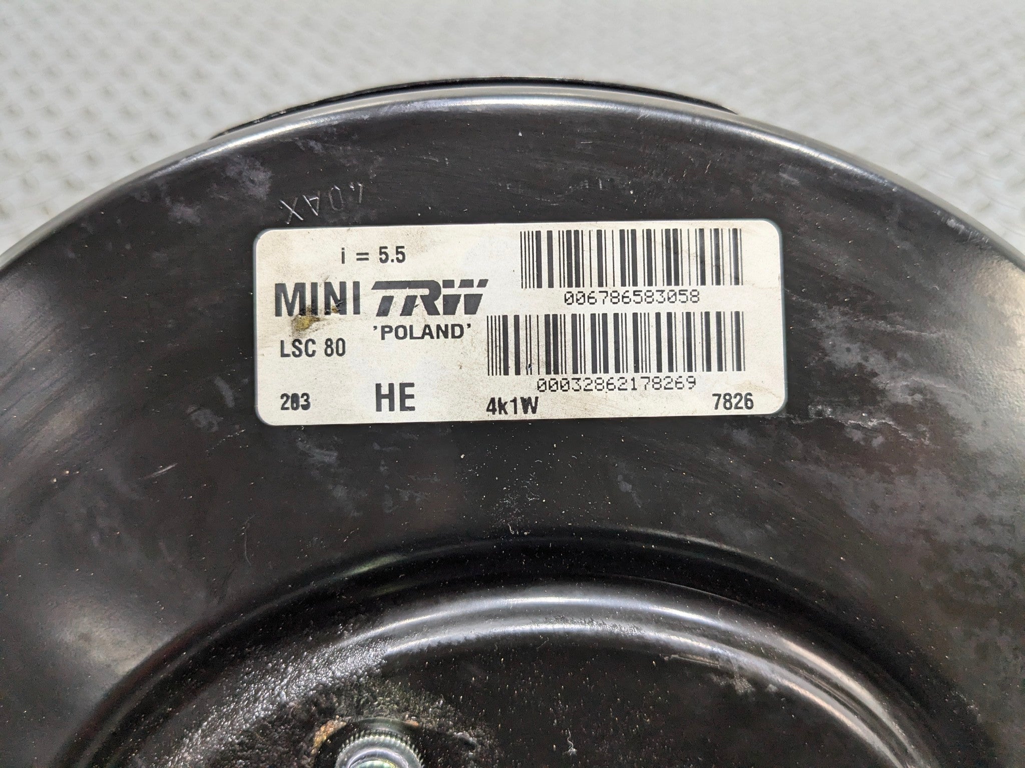 2011 - 2013 MINI COOPER OEM POWER BRAKE BOOSTER ASSEMBLY BLACK