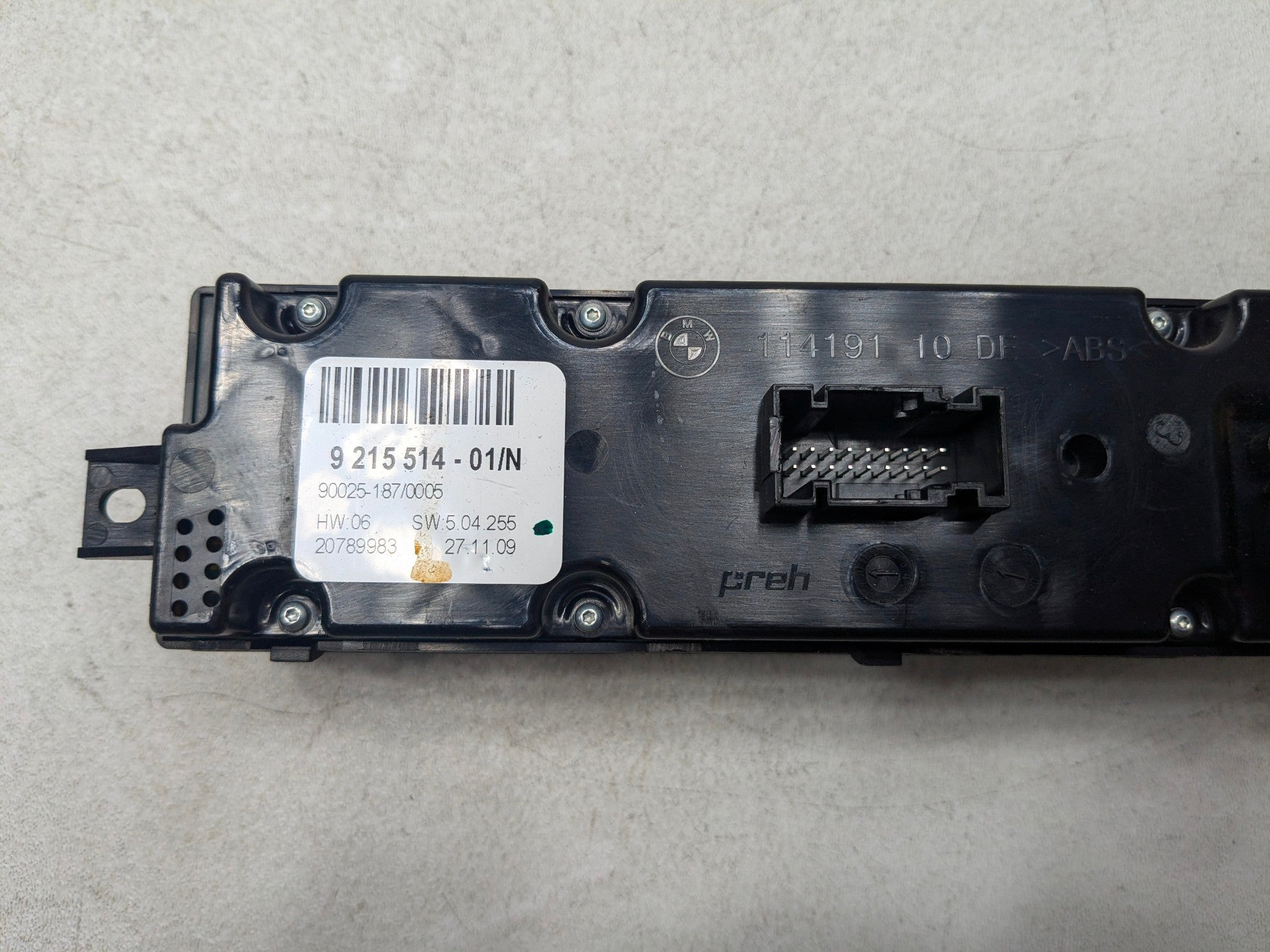 08 - 11 BMW X6 OEM HEATER AC CLIMATE CONTROL SWITCH PANEL REAR CENTER CONSOLE