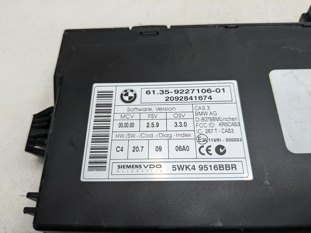 08 - 11 BMW X6 OEM START STOP PUSH BUTTON AND IGNITION SWITCH MODULE WITH KEY