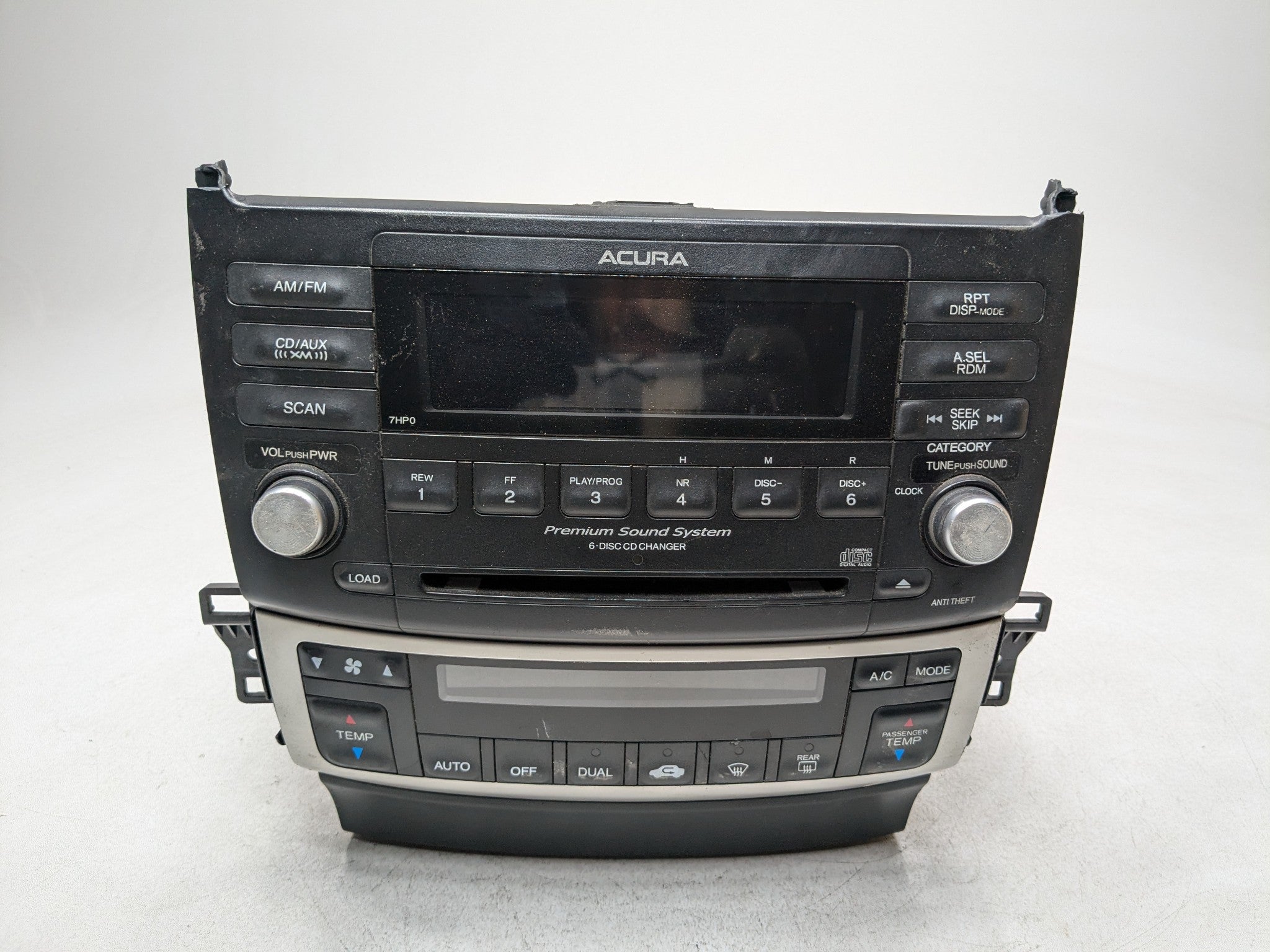 04 - 08 ACURA TSX OEM RADIO 6 DISC CD CHANGER PLAYER STEREO AND CLIMATE CONTROL