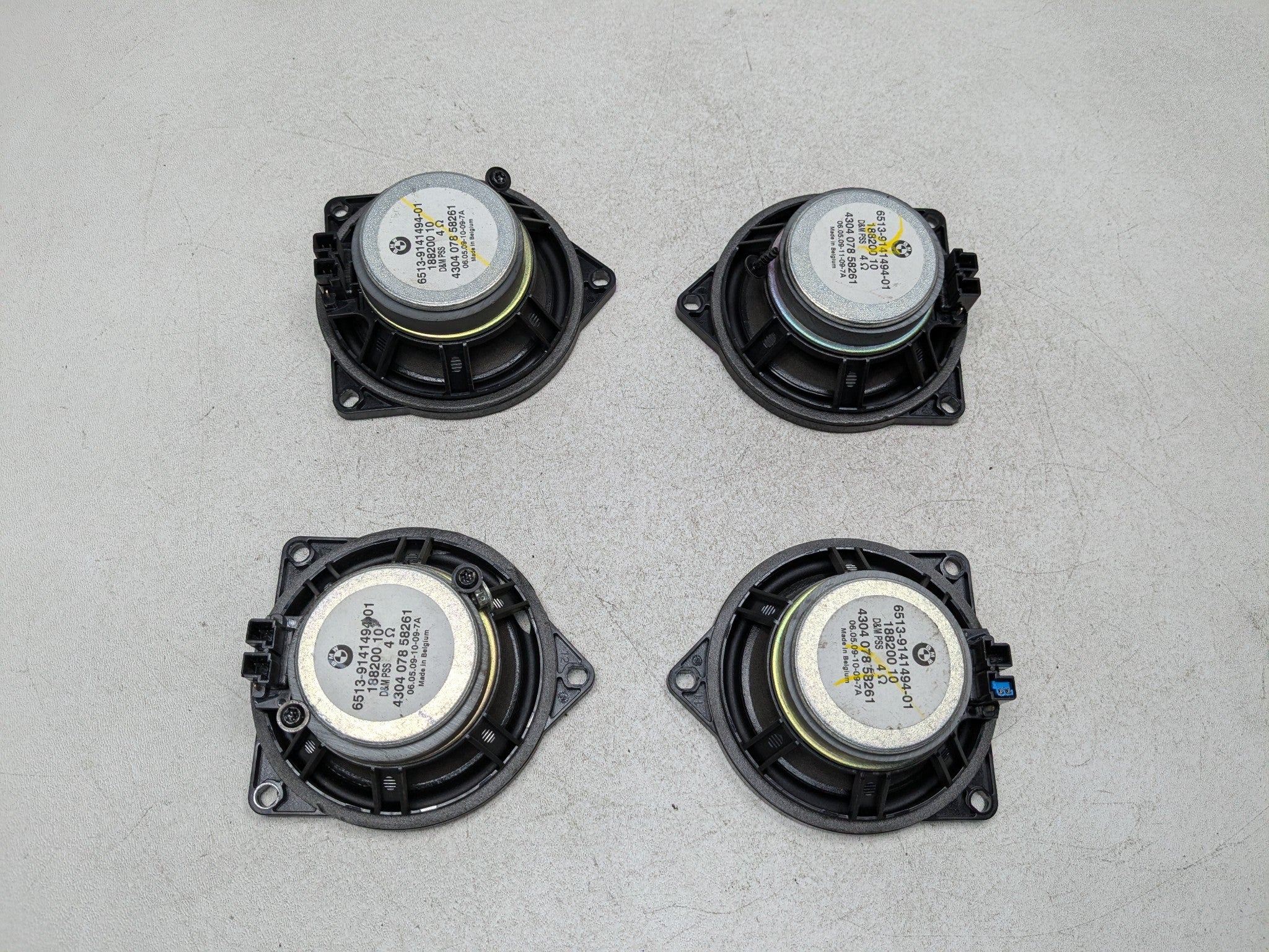 2007 - 2010 BMW X5 OEM SPEAKER SET OF FOUR AUDIO SOUND SYSTEM FRONT AND REAR