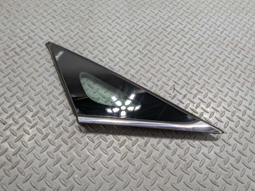 2011 - 2013 HYUNDAI SONATA OEM QUARTER GLASS WITH CHROME STRIP REAR DRIVER LEFT