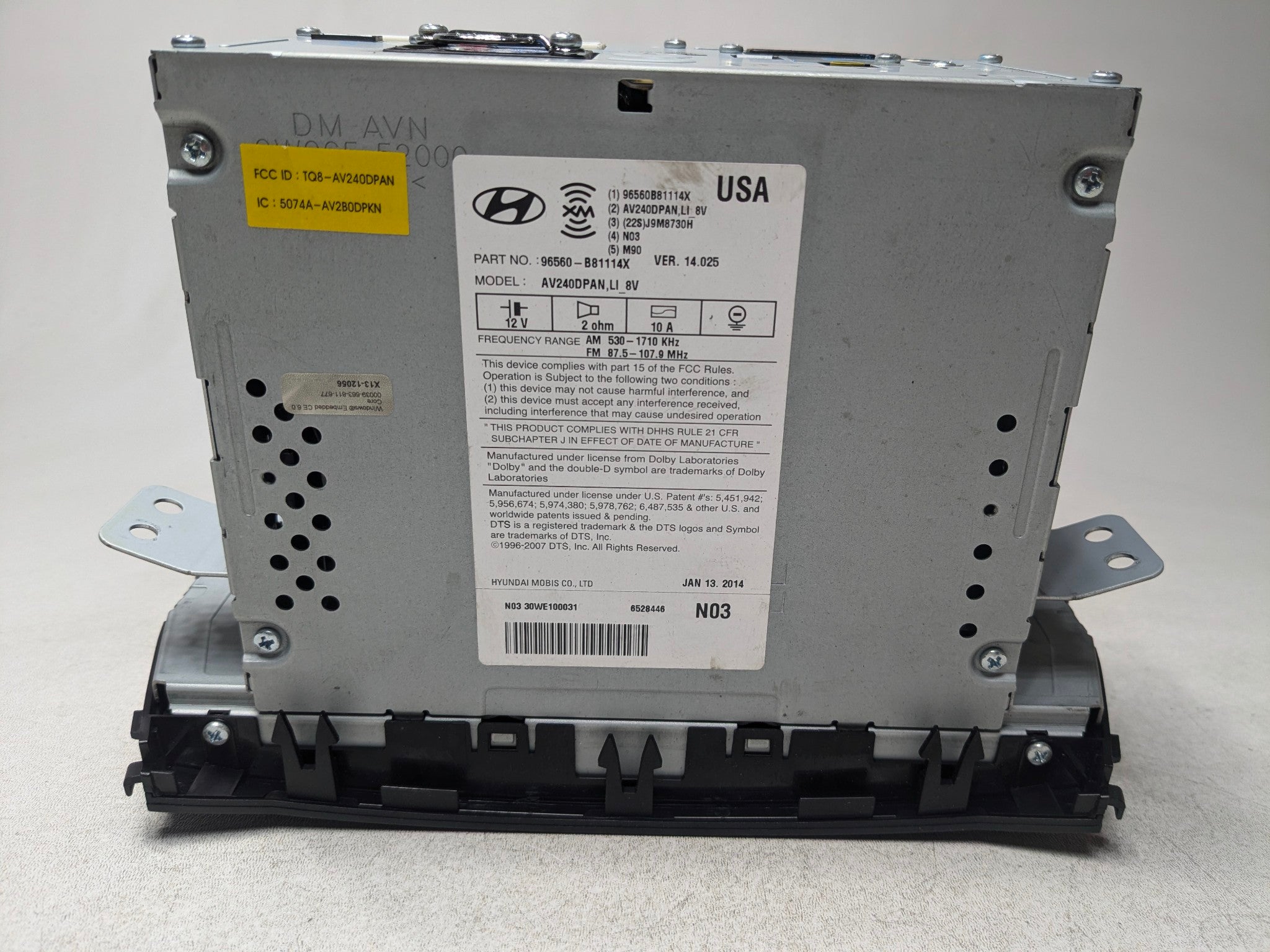 13 - 16 HYUNDAI SANTA FE OEM INFO GPS TV SCREEN NAVIGATION INFORMATION MONITOR