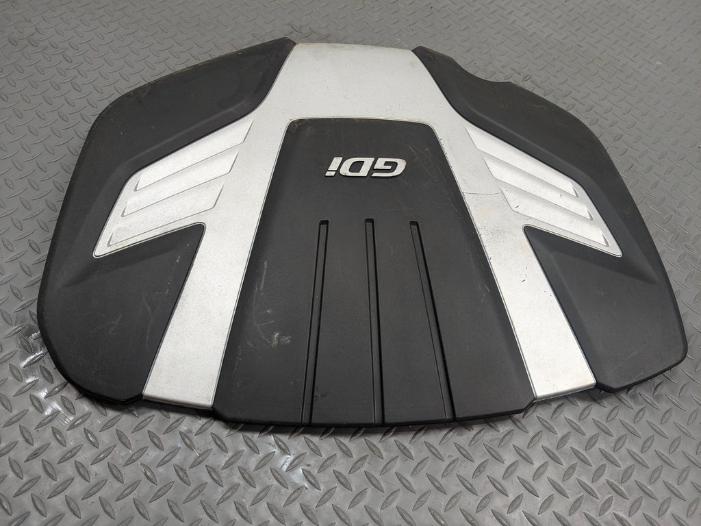 13 - 16 HYUNDAI SANTA FE OEM ENGINE COVER APPEARANCE TRIM PANEL BLACK AND WHITE
