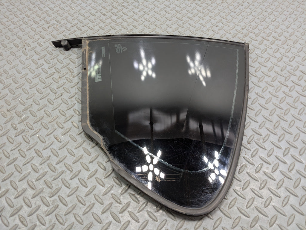 2014 - 2016 BMW 528I OEM WINDOW VENT GLASS WITH PRIVACY TINT REAR LEFT SIDE
