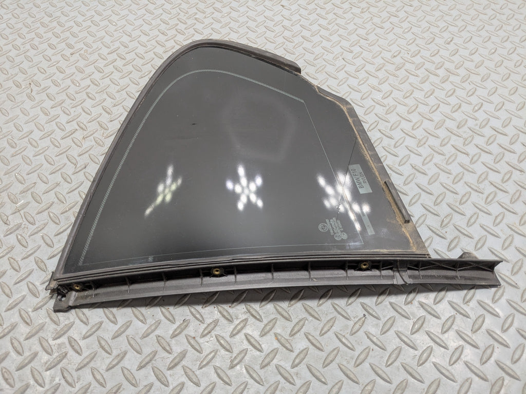 2014 - 2016 BMW 528I OEM WINDOW VENT GLASS WITH PRIVACY TINT REAR LEFT SIDE