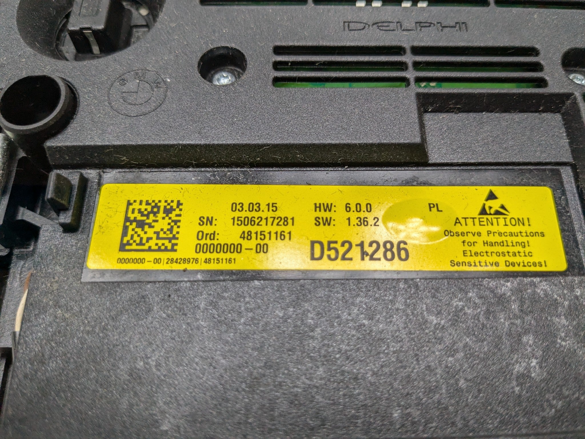 2014 - 2016 BMW 528I OEM OVERHEAD DOME READING LIGHT LAMP FRONT CENTER INTERIOR