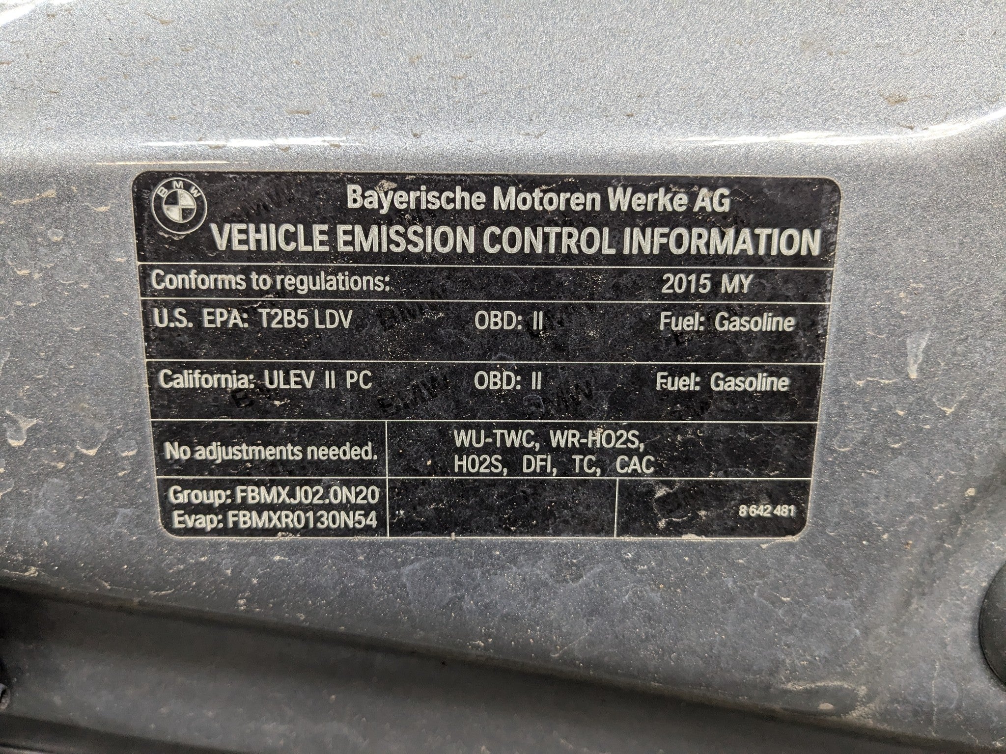 2014 - 2016 BMW 528I OEM FRONT HOOD BONNET SHELL PANEL MINERAL GRAY METALLIC