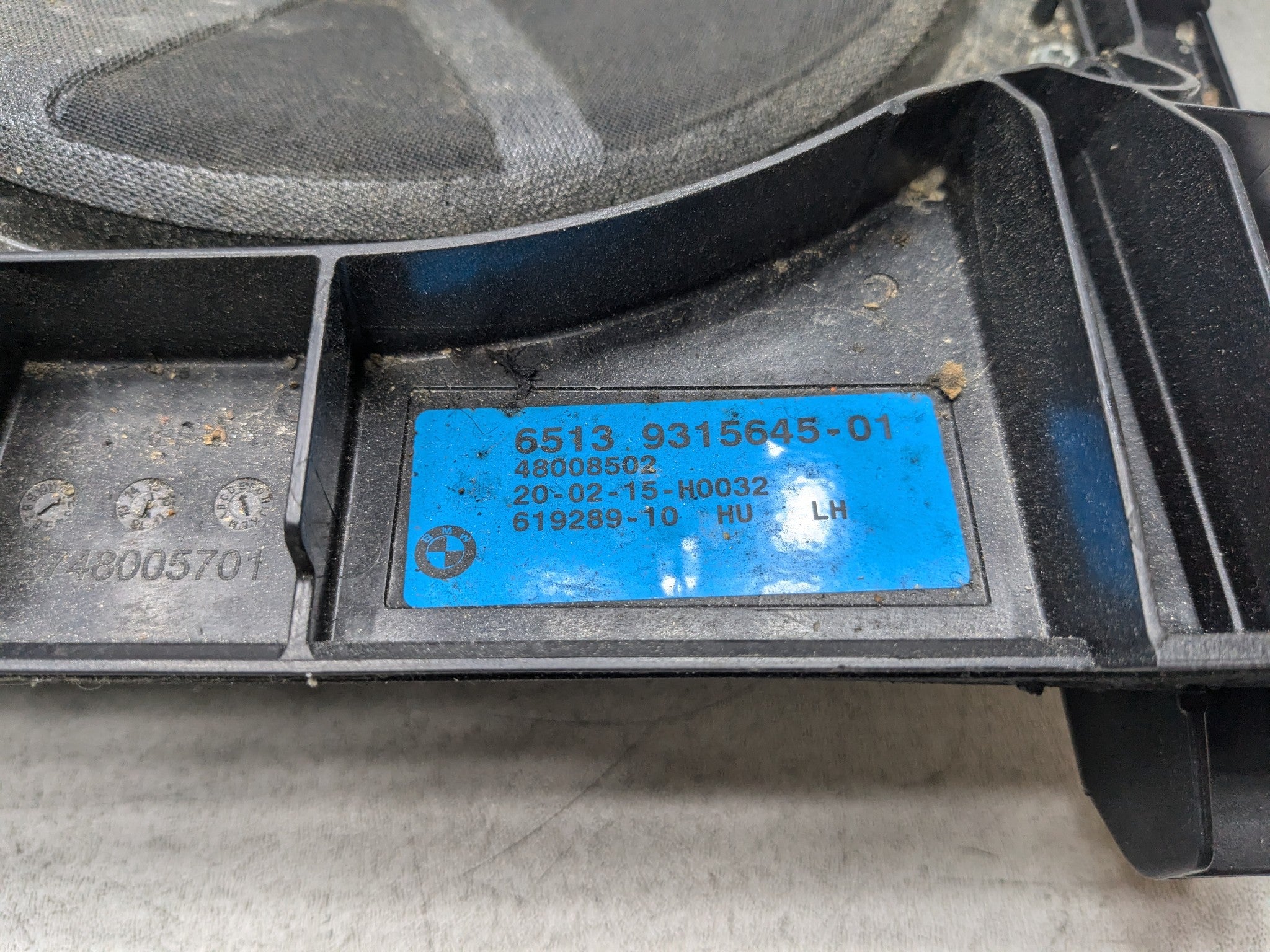 2014 - 2016 BMW 528I OEM CENTRAL BASS SUBWOOFER SPEAKER LEFT DRIVER SIDE