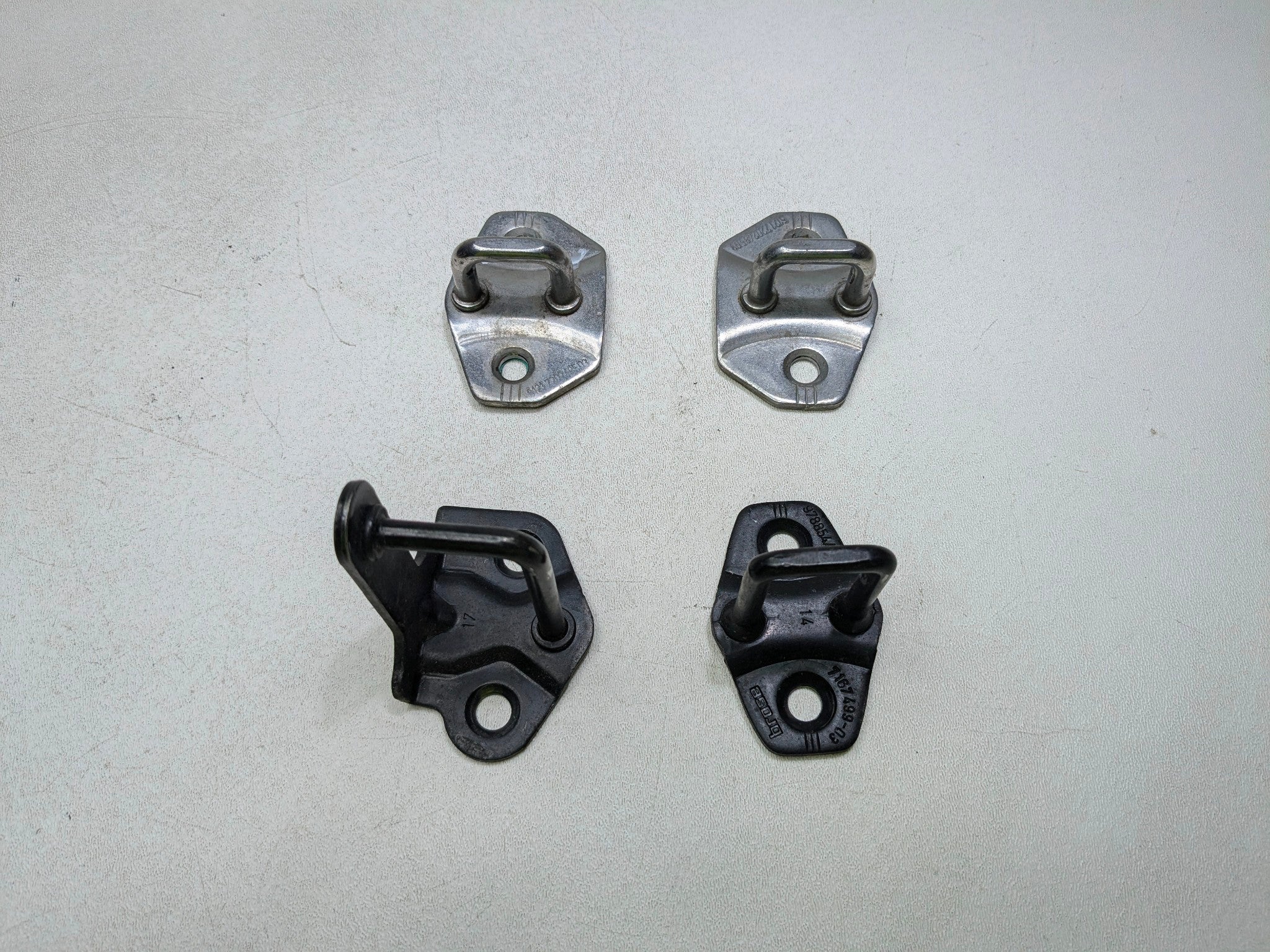 2011 - 2014 MINI COOPER CLUBMAN OEM DOOR LOCK STRIKER PLATE SET FRONT AND REAR