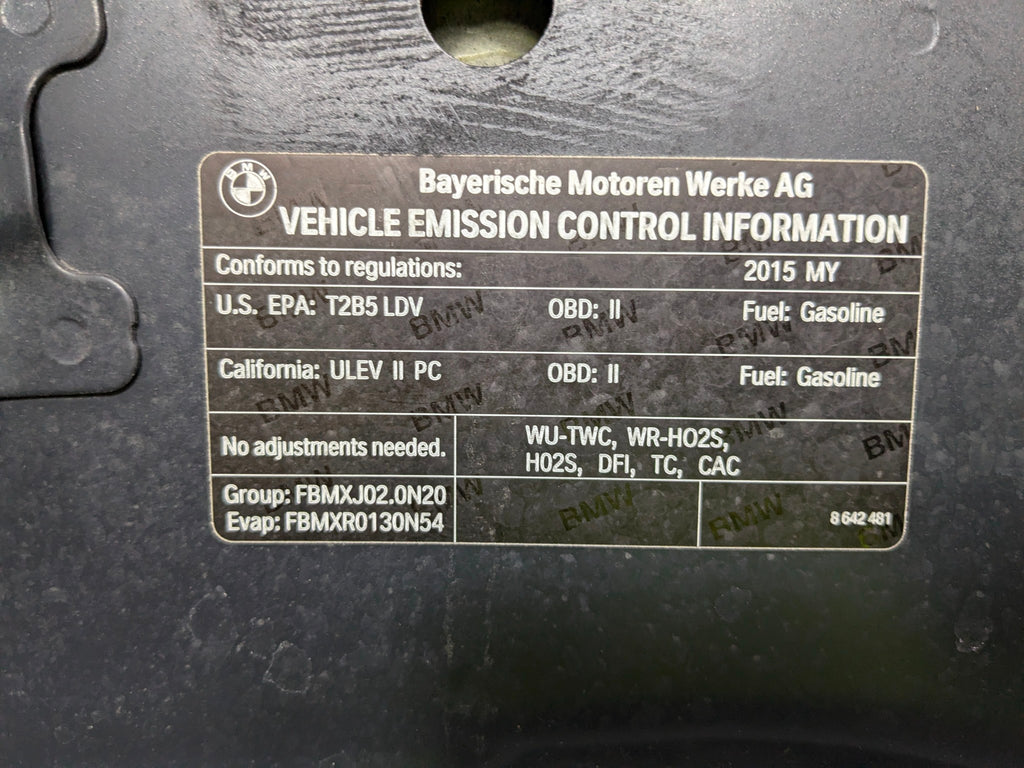 2013 - 2015 BMW X1 OEM FRONT HOOD BONNET SHELL PANEL BLACK