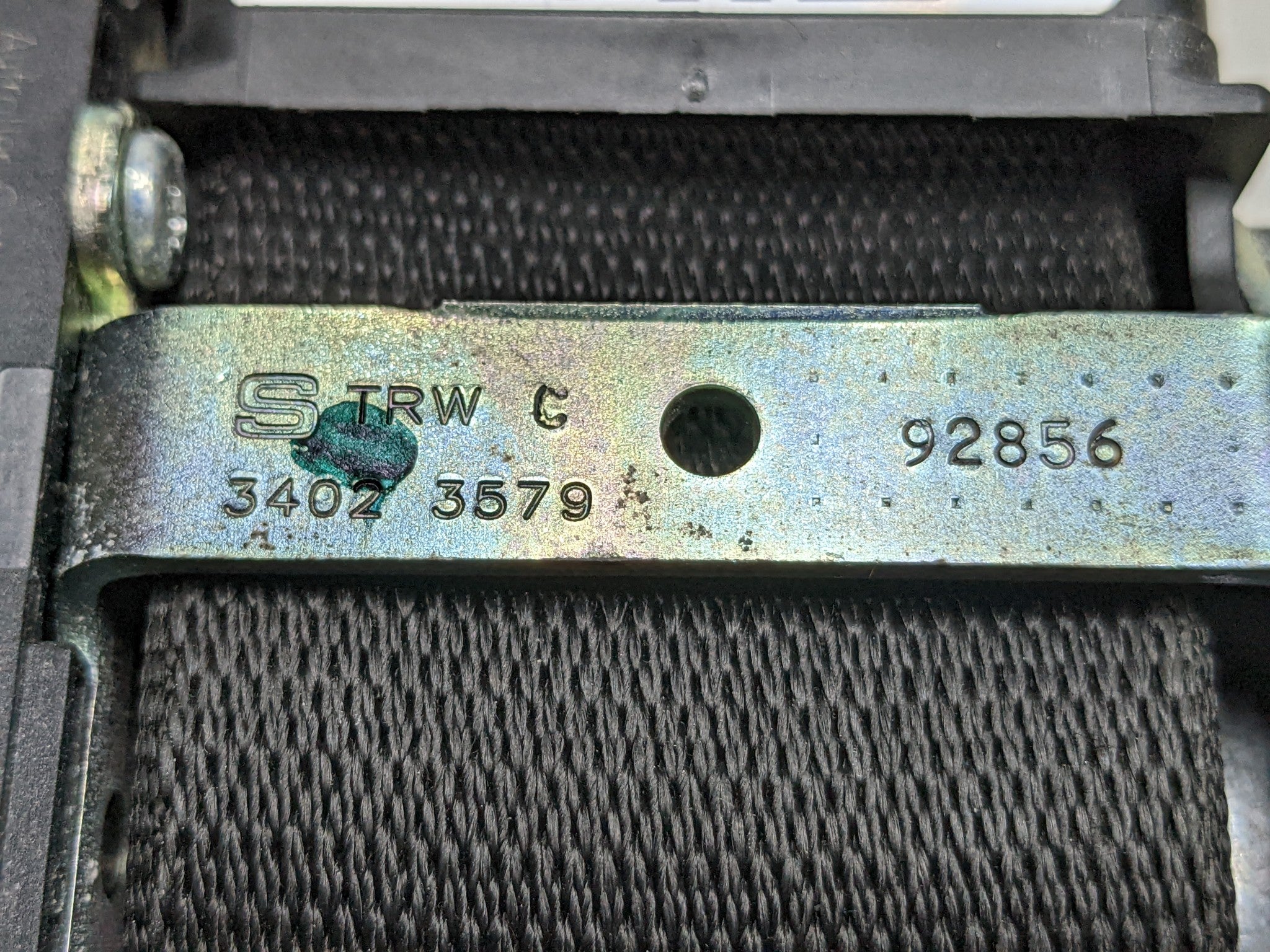 2013 - 2015 BMW X1 OEM SAFETY SEAT BELT RETRACTOR BLACK FRONT RIGHT SIDE