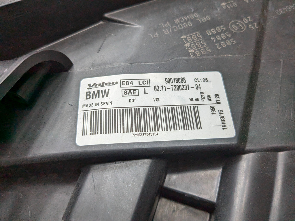 2013 - 2015 BMW X1 OEM HALOGEN HEADLIGHT LAMP ASSEMBLY FRONT LEFT DRIVER SIDE