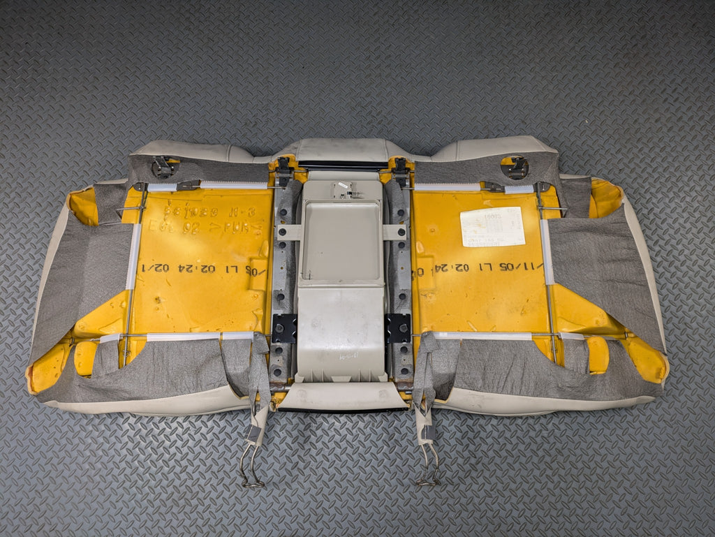 00 - 05 CADILLAC DEVILLE OEM REAR UPPER SEAT BACK CUSHION AND ARMREST ASSEMBLY