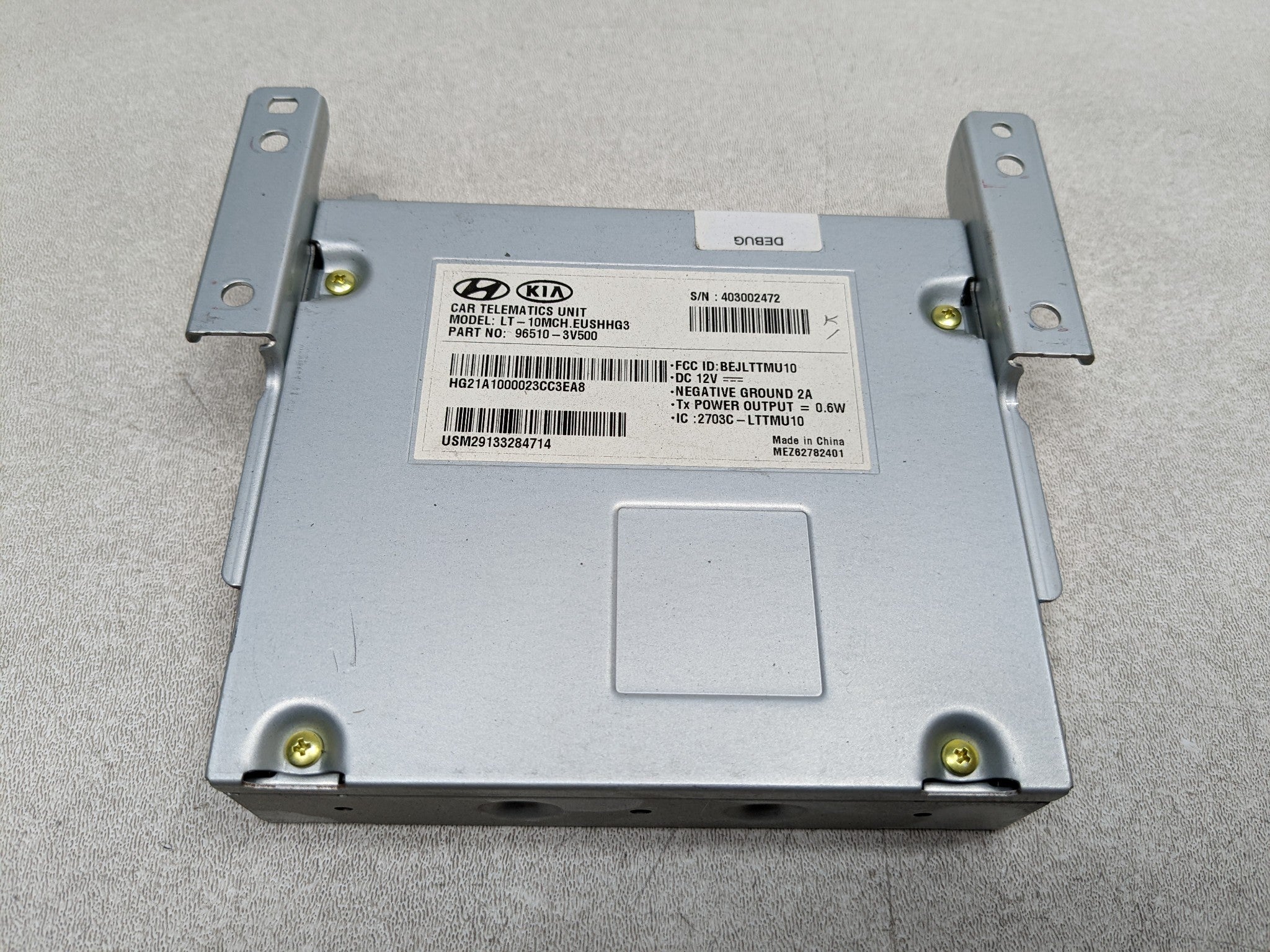 2012 - 2014 HYUNDAI AZERA OEM COMMUNICATION TELEMATICS BLUE LINK UNIT MODULE