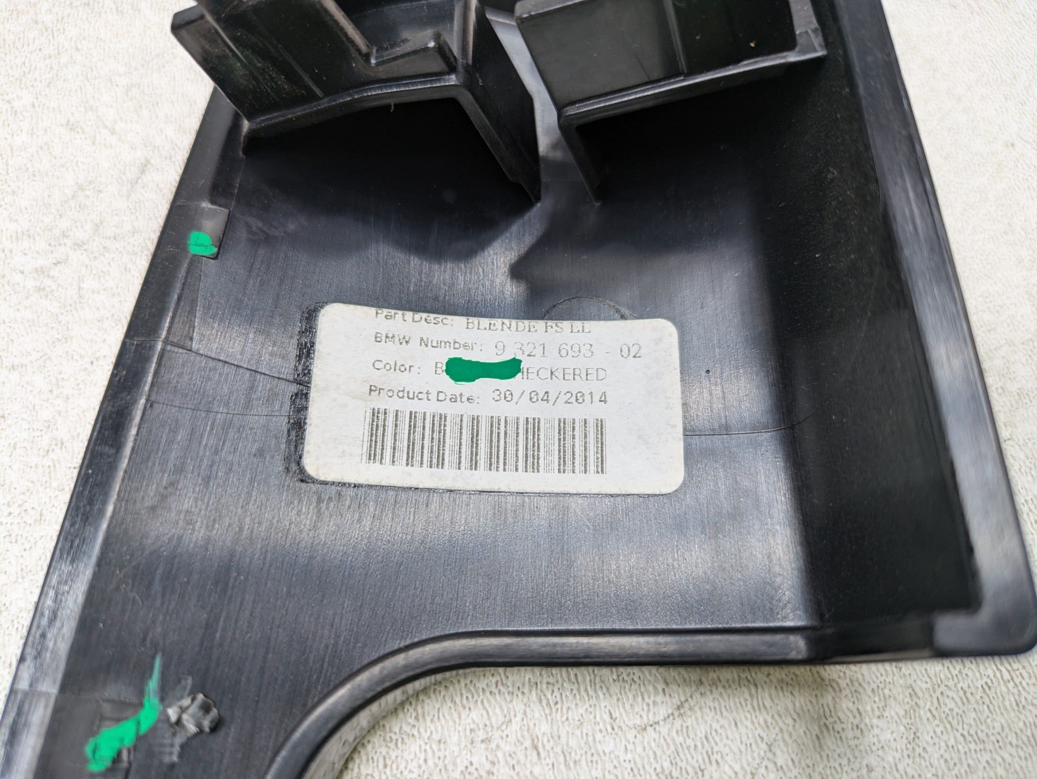 2014 - 2017 MINI COOPER OEM DASHBOARD TRIM BEZEL PANEL BLACK FRONT SIDE