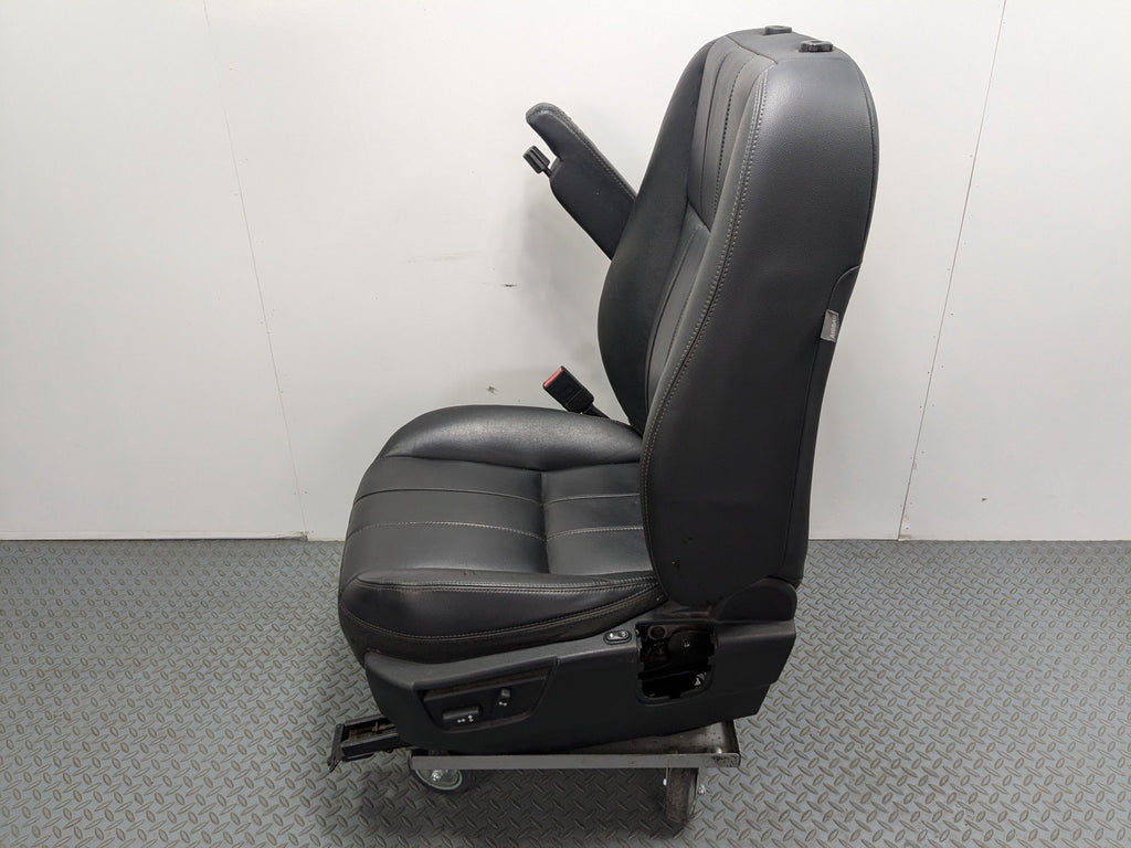 2008 - 2015 LAND ROVER LR2 OEM SEAT BLACK LEATHER WITH BUCKLE FRONT LEFT SIDE
