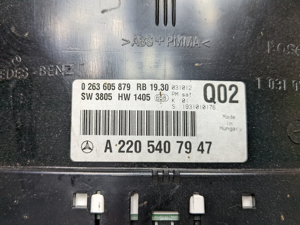 97 - 05 MERCEDES-BENZ S500 OEM SPEEDOMETER DASH PANEL INSTRUMENT CLUSTER GAUGES