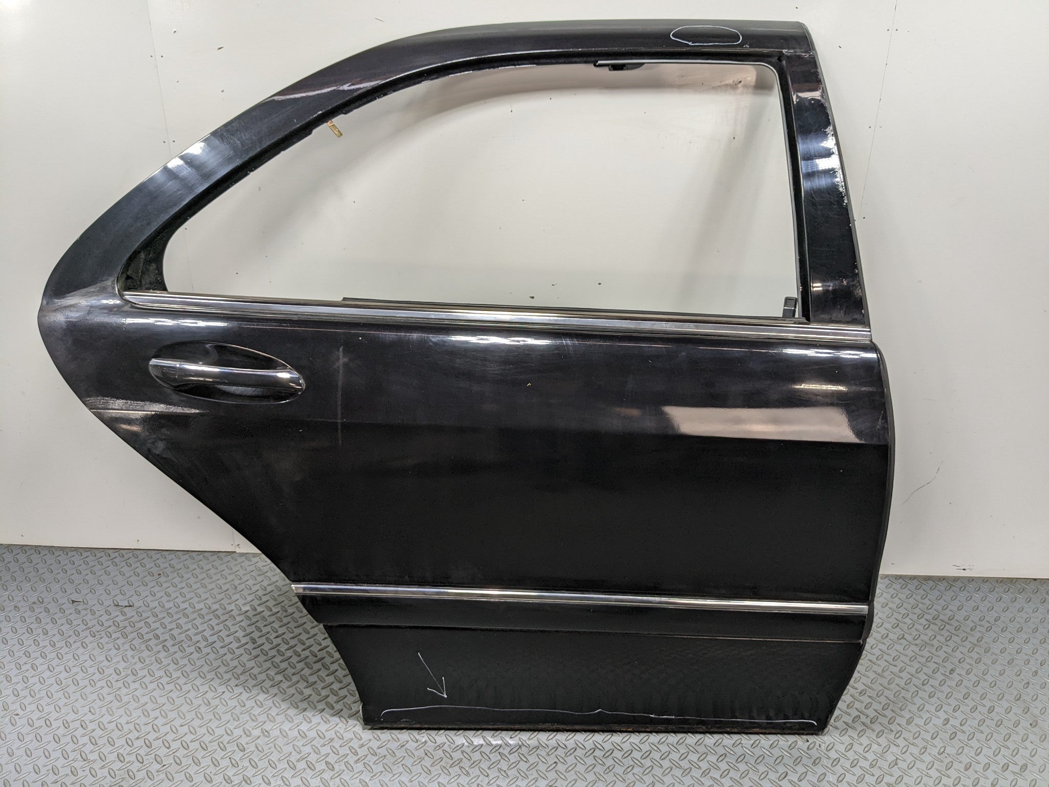 97 - 05 MERCEDES-BENZ S500 OEM DOOR SHELL PANEL BLACK REAR RIGHT PASSENGER SIDE