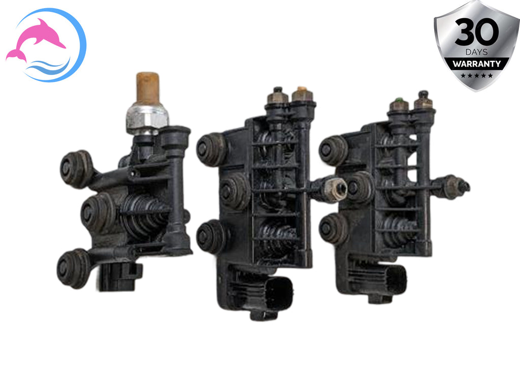 10 - 13 OEM LR RANGE ROVER SPORT AIR SUSPENSION RELIEF VALVE BLOCK SET OF THREE
